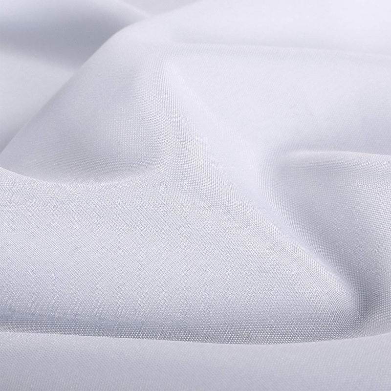 Ascoza 2pack 108 Inch White Round Tablecloth in Polyester Fabric for Wedding/Banquet/Restaurant/Parties - Image 3
